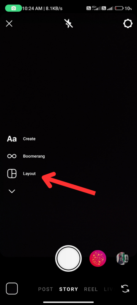  Layout on Instagram Story