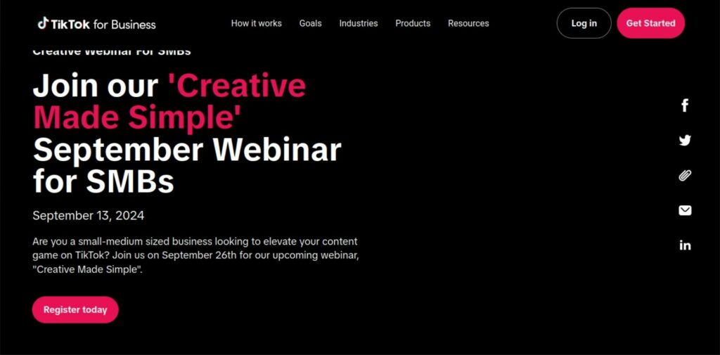 TikTok Announces "Creative Made Simple" Webinar for SMBs