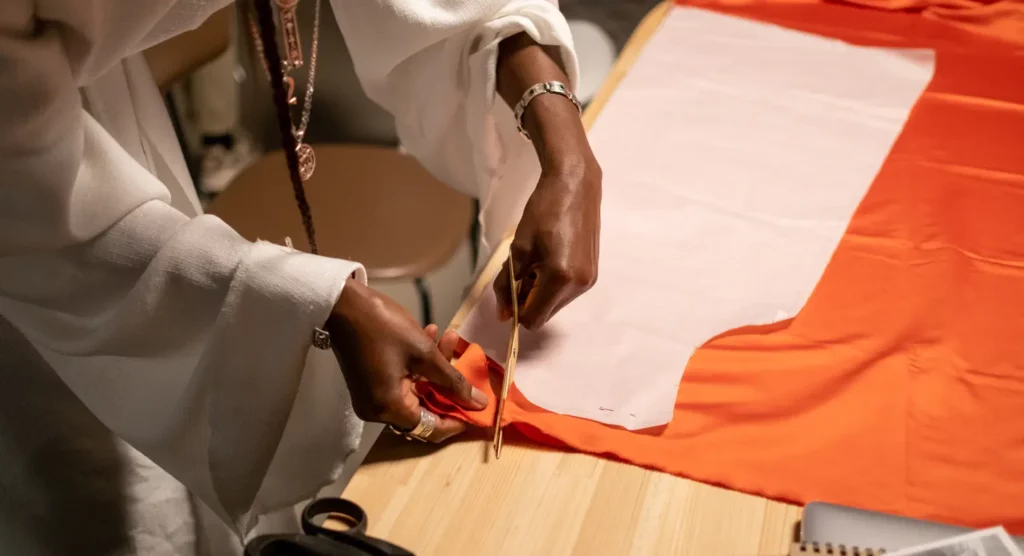 Girl creating Tshirts