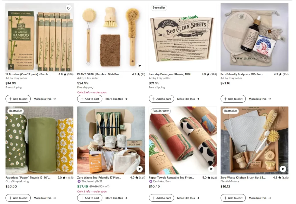 Eco-Friendly Products on Etsy