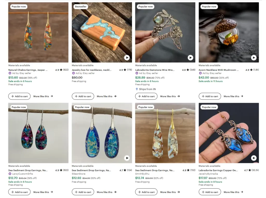 Handmade Jewelry on Etsy